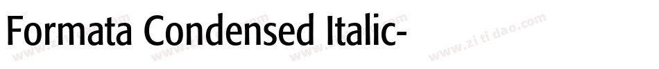 Formata Condensed Italic字体转换